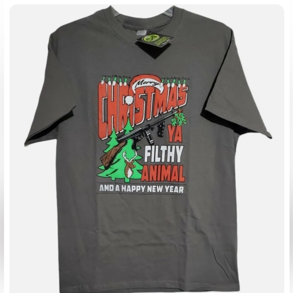 Christmas Happy New Year Filthy Animal Shirt Mens XL Humor Home Alone‎ (1365) - Picture 2 of 9